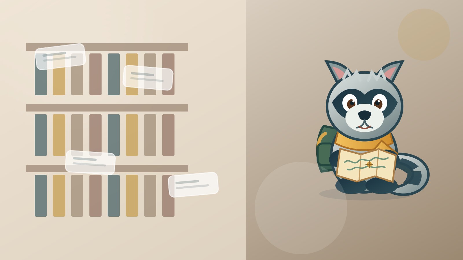 Roscoe the Raccoon sorting old family name cards in a warm study for rare surname boy names